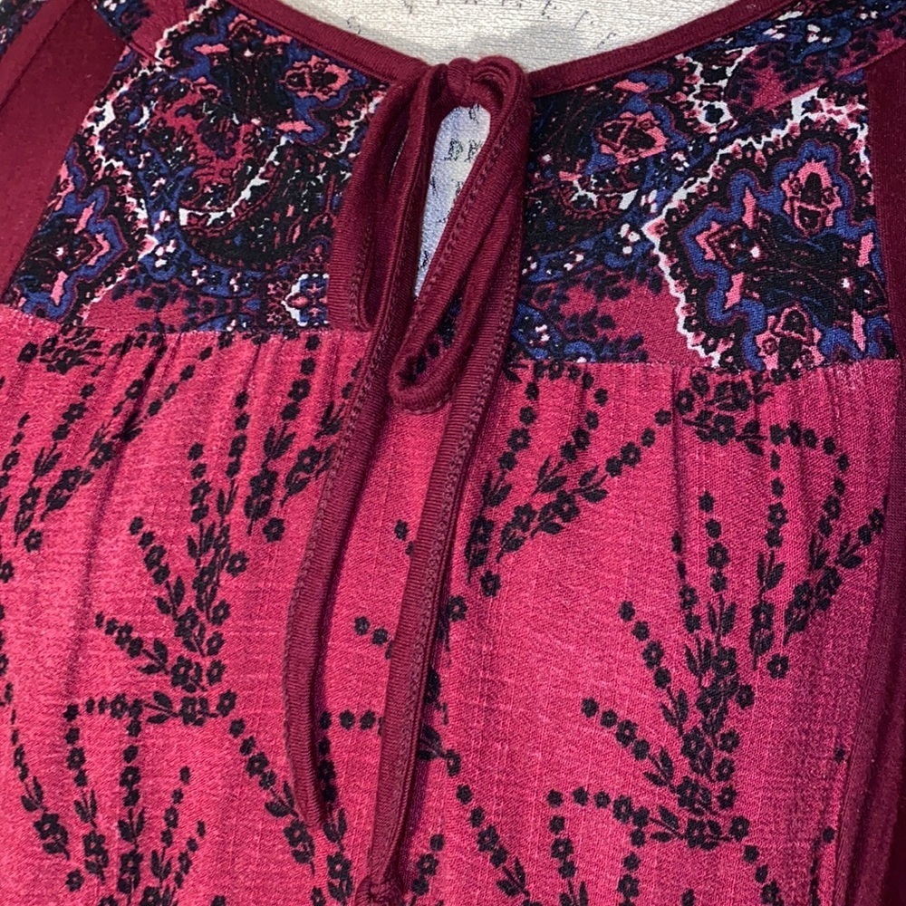 Fig & Flower plum maroon top women’s blouse Small - Picture 2 of 9